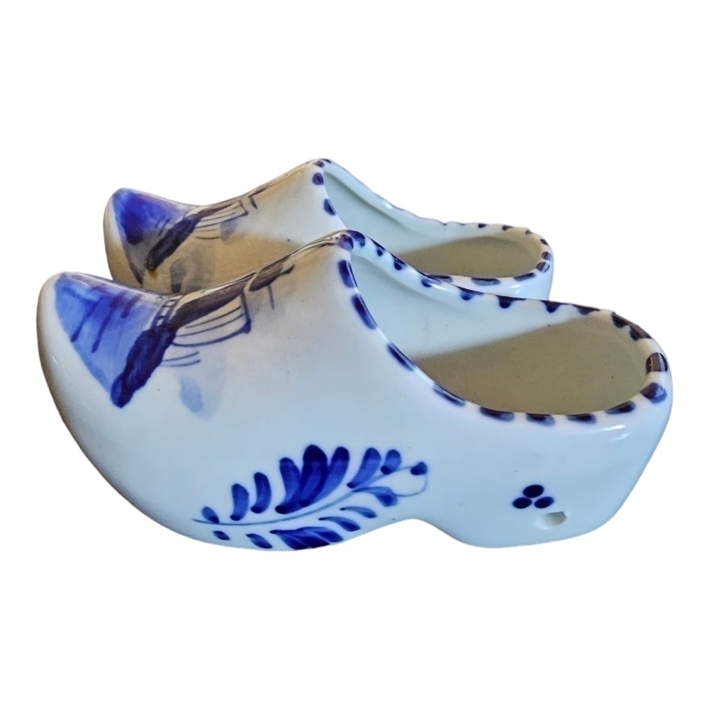 Vintage Delft Miniature Clogs Christmas Ornament Clogs